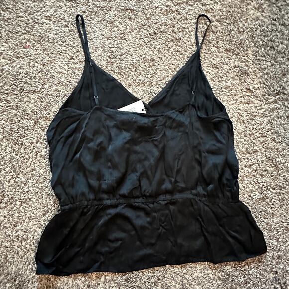 NWT 7 FOR ALL MANKIND Flowy Crop Top Tank Top Size S Classic Glam Luxe Modern - Picture 2 of 7